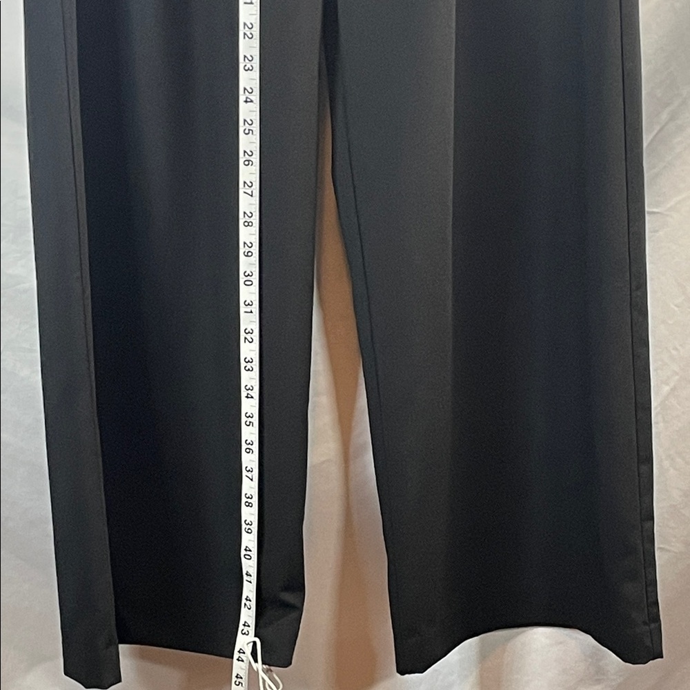 Sans Souci Elegant Black Flare Pants with a White Trim - Picture 3 of 11